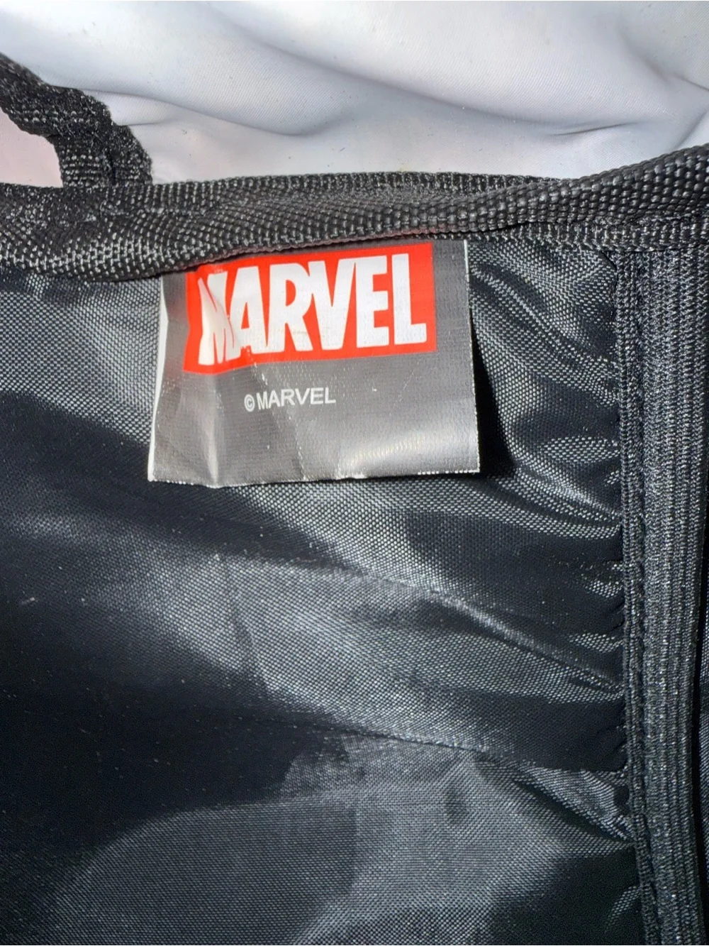 Marvel Comics Backpack Red Black White Comic Print School Book Bag Travel 16”